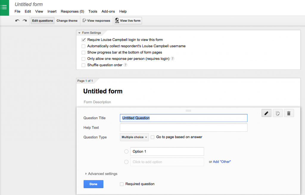 IMPORTANT > Untick "Required login to view this form" -- Because you want customer to be able to reply without having to login.